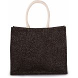 SAC DE PLAGE EN JUTE Black / Silver