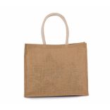 SAC DE PLAGE EN JUTE Natural / Gold