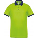 Polo piqué performance homme Lime / Sporty Navy - XS