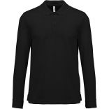 Polo manches longues Cool Plus® adulte Black - XS