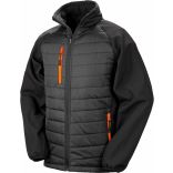 VESTE SOFTSHELL REMBOURRÉE BLACK COMPASS Black / Orange - XS