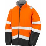 VESTE SOFTSHELL Fluorescent Orange / Black - S