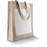 Sac shopping en toile de jute KI0221 - Natural - 38 x 42 x 10 cm