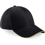 Casquette 6 panneaux Athleisure B20 - Black / Lime Green