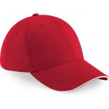 Casquette 6 panneaux Athleisure B20 - Classic Red / White