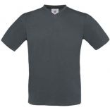 T-shirt homme manches courtes col V exact 150 CG153 - Dark Grey