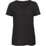 T-shirt femme col V Inspire V  B&C TW045 - Black