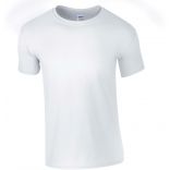 T-shirt homme col rond softstyle 6400 - White de face