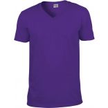 T-shirt homme col V Softstyle GI64V00 - Purple