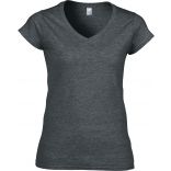 T-shirt femme col V Softstyle GI64V00L - Dark Heather