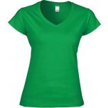 T-shirt femme col V Softstyle GI64V00L - Irish Green