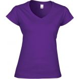 T-shirt femme col V Softstyle GI64V00L - Purple