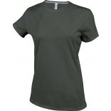 T-shirt femme manches courtes col rond K380 - Dark Khaki