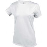 T-shirt femme manches courtes col rond K380 - White