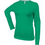 T-shirt femme manches longues col rond K383 - Kelly Green