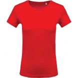 T-shirt femme col rond manches courtes K389 - Red