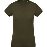 T-shirt femme coton bio col rond K391 - Mossy Green