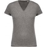 T-shirt femme coton bio col V K396 - Grey Heather