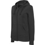 Sweat-shirt femme zippé capuche K464 - Black