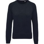 Sweat-shirt femme bio col rond manches raglan K481 - French Navy Heather