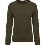 Sweat-shirt femme bio col rond manches raglan K481 - Mossy Green