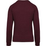 Sweat-shirt femme bio col rond manches raglan K481 - Wine Heather 