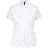 Chemise manches courtes femme pilote K504 - White