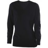 Pull femme col V K966 - Dark Grey