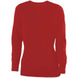 Pull femme col V K966 - Red