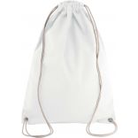 Sac à dos en coton avec cordelettes KI0125 - White