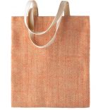 Sac en toile de jute teint 100% naturel KI0226 - Natural / Saffron-One Size