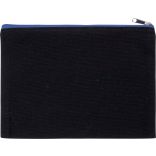 Pochette en coton canvas personnalisable KI0722 - Black / Royal Blue