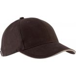 Casquette 6 panneaux Orlando KP011 - Chocolate / Beige