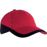 Casquette 6 panneaux Racing KP045 - Red / Black