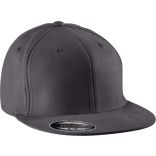 Casquette Flexit® coton brossé 6 panneaux visière plate KP903 - Deep Grey