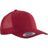 Casquette 6 panneaux Trucker modèle rétro KP912 - Red / Red