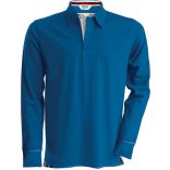 Polo rugby vintage manches longues KV2202 - Vintage Blue