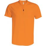 T-shirt 1/4 zip manches courtes unisexe PA486 - Orange