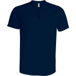 T-shirt 1/4 zip manches courtes unisexe PA486 - Sporty Navy