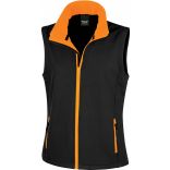 Bodywarmer Softshell Femme Printable R232F - Black / Orange