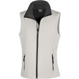 Bodywarmer Softshell Femme Printable R232F - White / Black