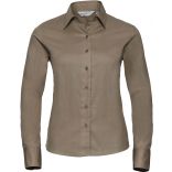 Chemise manches longues femme twill RU916F  - Khaki Beige