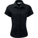 Chemise manches courtes femme twill RU917F - Black