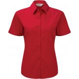 Chemise manches courtes femme popeline pur coton RU937F - Classic Red