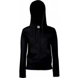 Sweat-shirt femme zippé capuche premium SC62118 - Black