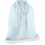 Gymsac en coton W110 - Pastel Blue / White - 37 x 46 cm de dos