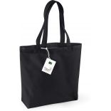 Sac shopping totebag coton bio W180 - Black - 35 x 32 x 12 cm