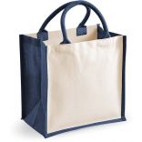 Sac cabas en jute W421 - Navy