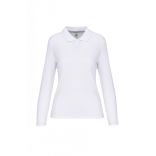 Polo manches longues femme White - S
