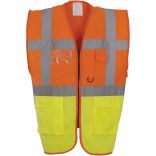 Gilet multifonction haute visibilité HVW801 - Hi Vis Orange / Hi Vis Yellow